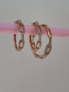 14k solid gold diamonds set by LALI